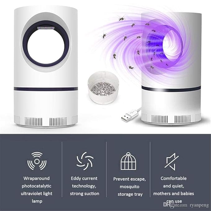 Velmora M61 Dual Mosquito Zapper – Eco-Friendly UV Insect Trap (White)