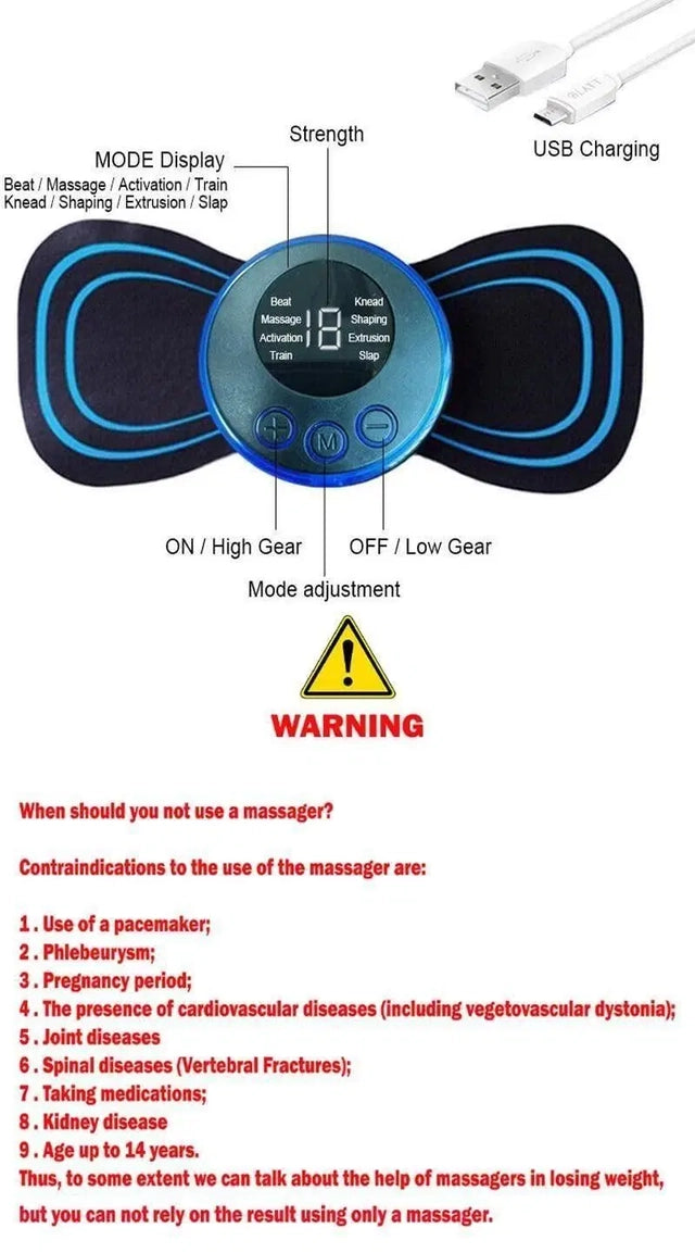 Velmora™ Portable Electric Massager – Deep Tissue Relief for Neck, Back & Shoulders